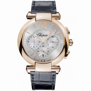 Chopard Imperiale Automatic Chronograph Date 18ct Rose Gold Case Leather Watch# 384211-5001 (Women Watch)