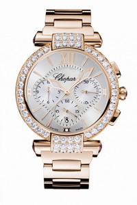 Chopard Imperiale Automatic Chronograph Date Diamond Bezel 18ct Rose Gold Watch# 384211-5004 (Women Watch)