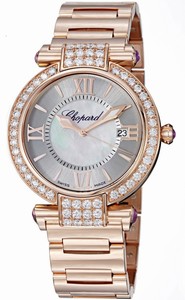 Chopard Imperiale Quartz Analog Date Diamond Bezel 18ct Rose Gold Watch# 384221-5004 (Women Watch)