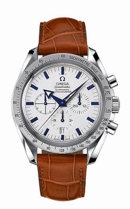 Omega Speedmaster Automatic Chronometer Chronograph Date Brown Leather Watch# 3851.20.12 (Men Watch)