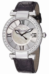 Chopard Imperiale Automatic Mother of Pearl Date Dial Diamond Bezel Leather Watch# 388531-3002 (Women Watch)
