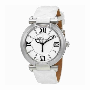 Chopard Automatic Date White Leather Watch # 388531-3007 (Women Watch)