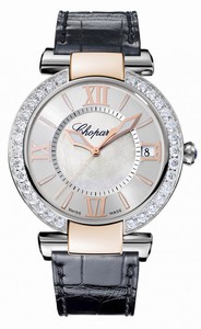 Chopard Imperiale Automatic Analog Date 18ct Rose Gold Diamond Bezel Leather Watch# 388531-6003 (Women Watch)