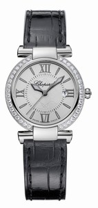 Chopard Imperiale Quartz Analog Date Diamond Bezel Leather Watch# 388541-3003 (Women Watch)