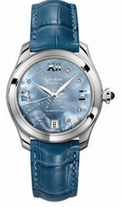 Glashutte Original Blue Mother Of Pearl Automatic Watch # 39-22-11-22-04 (Women Watch)