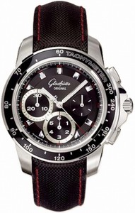 Glashutte Original Automatic Stainless Steel Black Dial Fabric Black Band Watch #39-31-43-03-03 (Men Watch)