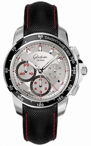 Glashutte Original Automatic Stainless Steel Silver Dial Fabric Black Band Watch #39-31-46-03-03 (Men Watch)