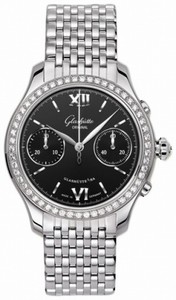 Glashutte Original Automatic Stainless Steel Black Dial Stainless Steel Polished Band Watch #39-34-13-12-14 (Women Watch)
