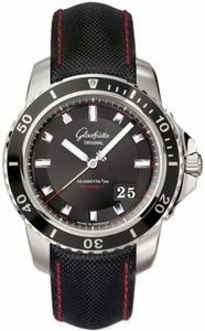 Glashutte Original Automatic Stainless Steel Black Dial Fabric Black Band Watch #39-42-43-03-03 (Men Watch)