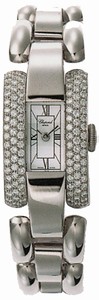 Chopard Quartz 18kt White Gold White Dial 18kt White Gold Band Watch #416547-1001 (Women Watch)