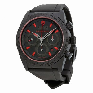 Tudor Fastrider Black Shield Automatic Chronograph Date Black Rubber Watch# 42000CR-BKRS (Men Watch)