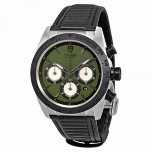 Tudor Fastrider Chrono Automatic Chronograph Date Black Leather Watch# 42010N-GRRS (Men Watch)