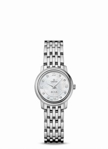 Omega De Ville Prestige Quartz Diamond Hour Markers Stainless Steel Watch# 424.10.24.60.55.001 (Women Watch)