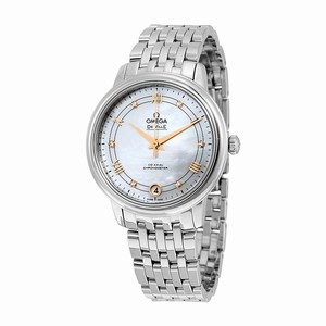 Omega Mother Of Pearl Dial Fixed Stainless Steel Band Watch #424.10.33.20.55.002 (Men Watch)