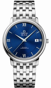 Omega Deville Prestige Co-Axial Automatic Chronometer Blue Dial Date Stainless Steel Watch# 424.10.37.20.03.001 (Men Watch)