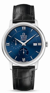 Omega Automatic Blue Dial Power Reserve Indicator Small Second Date Black Leather Watch# 424.13.40.21.03.001 (Men Watch)