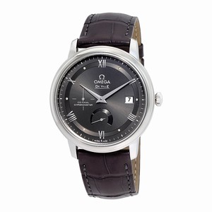 Omega De Ville Co-Axial Chronometer Date Grey Leather Watch # 424.13.40.21.06.001 (Men Watch)