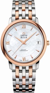 Omega De Ville Prestige Automatic Chronometer Mother of Pearl Dial Date 18k Rose Gold Bezel Watch# 424.20.33.20.05.002 (Women Watch)
