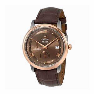 Omega Sun-brushed Chestnut Dial Fixed 18kt Rose Gold Band Watch #424.23.40.20.13.001 (Men Watch)