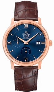 Omega De Ville Prestige Co-Axial Power Reserve Automatic 18k Rose Gold Case Brown Leather Watch# 424.53.40.21.03.002 (Men Watch)