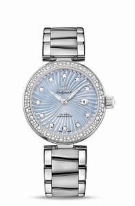 Omega De Ville Ladymatic Automatic Blue Mother of Pearl Diamond Dial Diamond Bezel Stainless Steel Watch# 425.35.34.20.57.002 (Women Watch)