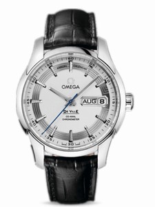 Omega 41mm Automatic Hour Vision Annual Calendar Silver Stainless Steel Case With Black Leather Strap Watch #431.33.41.22.02.001 (Men Watch)