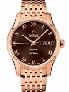 Omega 41mm Automatic Annual Calendar Brown Dial Rose Gold Case With Rose Gold Bracelet Watch #431.50.41.22.13.001 (Men Watch)