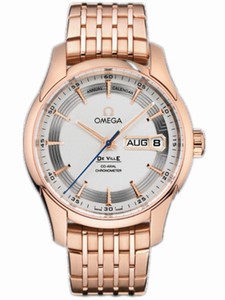 Omega 41mm Automatic Hour Vision Annual Calendar Silver Dial Rose Gold Case With Rose Gold Bracelet Watch #431.60.41.22.02.001 (Men Watch)