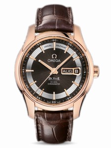Omega 41mm Automatic Hour Vision Annual Calendar Brown Dial Rose Gold Case With Brown Leather Strap Watch #431.63.41.22.13.001 (Men Watch)