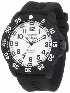 Invicta White Dial Plastic Band Watch #432 (Men Watch)