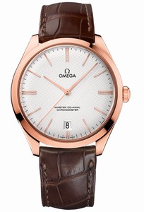 Omega De Ville Tresor Master Co-Axial Manual Winding Date 18k Rose Gold Case Brown Leather Watch# 432.53.40.21.02.002 (Men Watch)