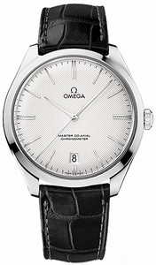 Omega De Ville Tresor Master Co-Axial Date 18k White Gold Case Black Leather Watch# 432.53.40.21.02.004 (Men Watch)