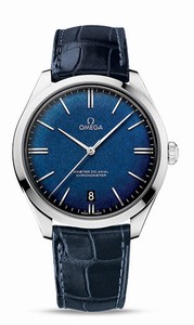 Omega De Ville Tresor Master Co-Axial Date 18k White Gold Case Blue Leather Limited Edition Watch# 432.53.40.21.03.001 (Men Watch)