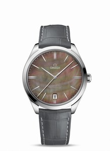 Omega De Ville Tresor Master Co-Axial 18k White Gold Case Grey Leather Watch#432.53.40.21.07.001 (Men Watch)