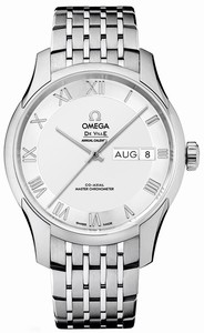 Omega De Ville Hour Vision Annual Calendar Co-Axial Master Chronometer Stainless Steel Watch# 433.10.41.22.02.001 (Men Watch)