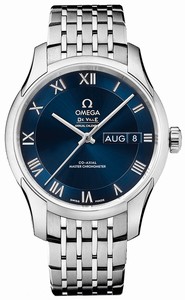 Omega De Ville Hour Vision Annual Calendar Co-Axial Master Chronometer Stainless Steel Watch# 433.10.41.22.03.001 (Men Watch)