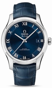 Omega Blue Dial Crocodile Leather Band Watch #433.13.41.21.03.001 (Men Watch)