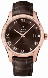Omega De Ville Hour Vision Co-Axial Master Chronometer Brown Leather Watch# 433.53.41.21.13.001 (Men Watch)