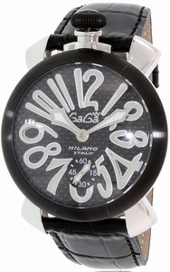 GaGa Milano Mechanical hand wind Dial color Black Watch # 5013.01S (Men Watch)