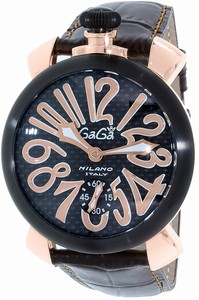 GaGa Milano Mechanical hand wind Dial color Brown Watch # 5014.01S (Men Watch)