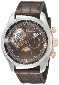 Zenith Swiss automatic Dial color Brown Watch # 5121614047.75C (Men Watch)