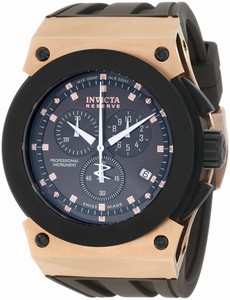 Invicta Akula Quartz Chronograph Date Brown Silicone Watch # 5277 (Men Watch)