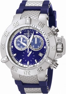 Invicta Subaqua Quartz Chronograph Date Blue Polyurethane With Stainless Steel Watch #5512 (Men Watch)
