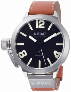 U-Boat Automatic Date Brown Leather Watch # 5570 (Men Watch)