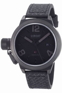 U-Boat Classico Automatic Date Black Leather Watch# 5573 (Men Watch)