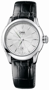 Oris Self Winding Automatic Brushed And Polished Stainless Steel Silver Dial Band Watch #56176044031LS (Women Watch)
