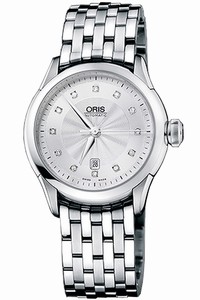 Oris Artelier Automatic Self-wind Diamond Dial Watch # 56176044041MB (Women Watch)
