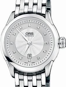 Oris Artelier Skeleton Date Diamonds Automatic Womens Watch # 56176044091MB