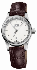 Oris Classic Automatic Date Brown Leather Watch #56176504051LS (Women Watch)