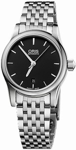 Oris Classic Date Automatic Black Dial Stainless Steel Watch #56176504054MB (Women Watch)